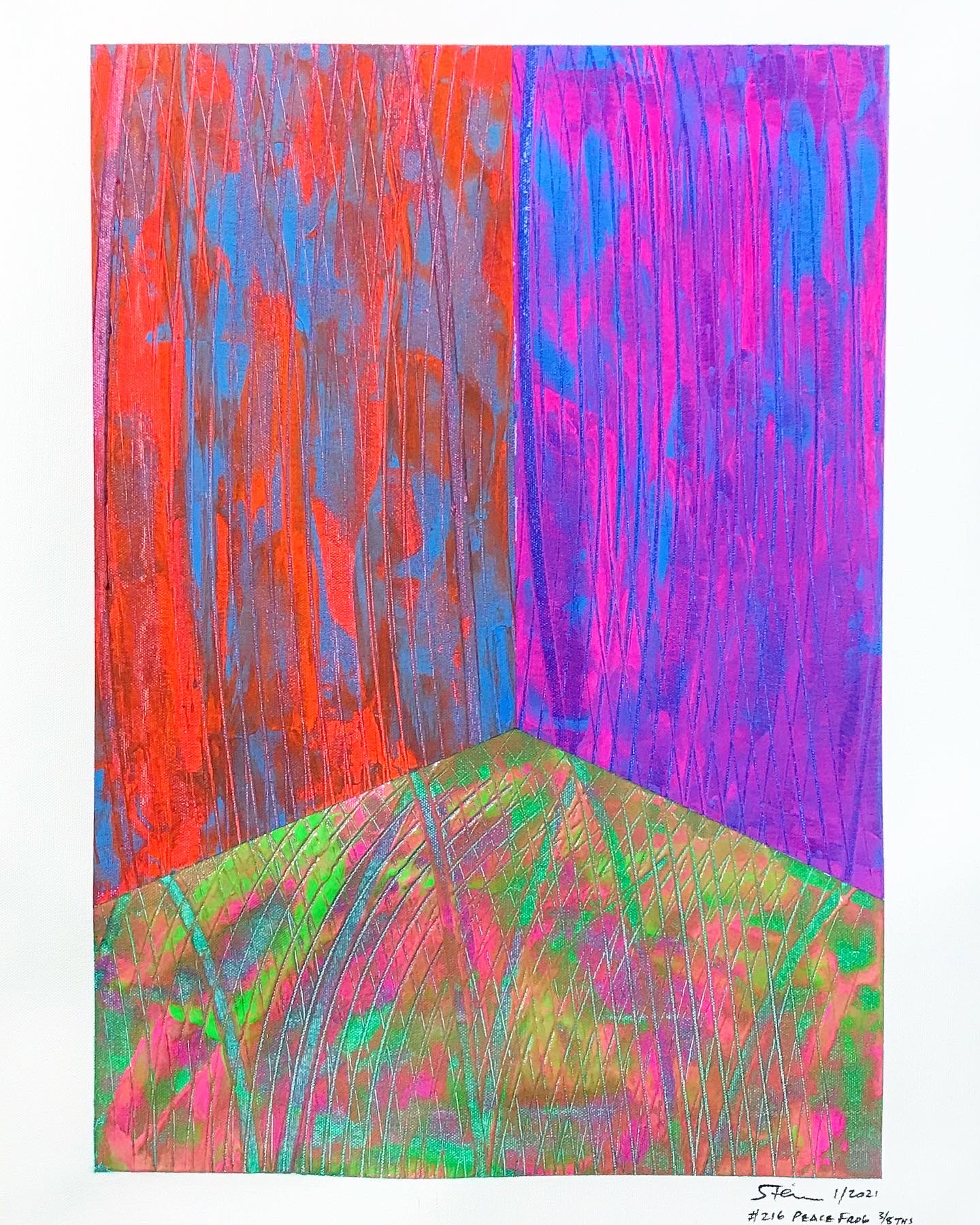 #216 Peace Frog 3/8th, created 2021
