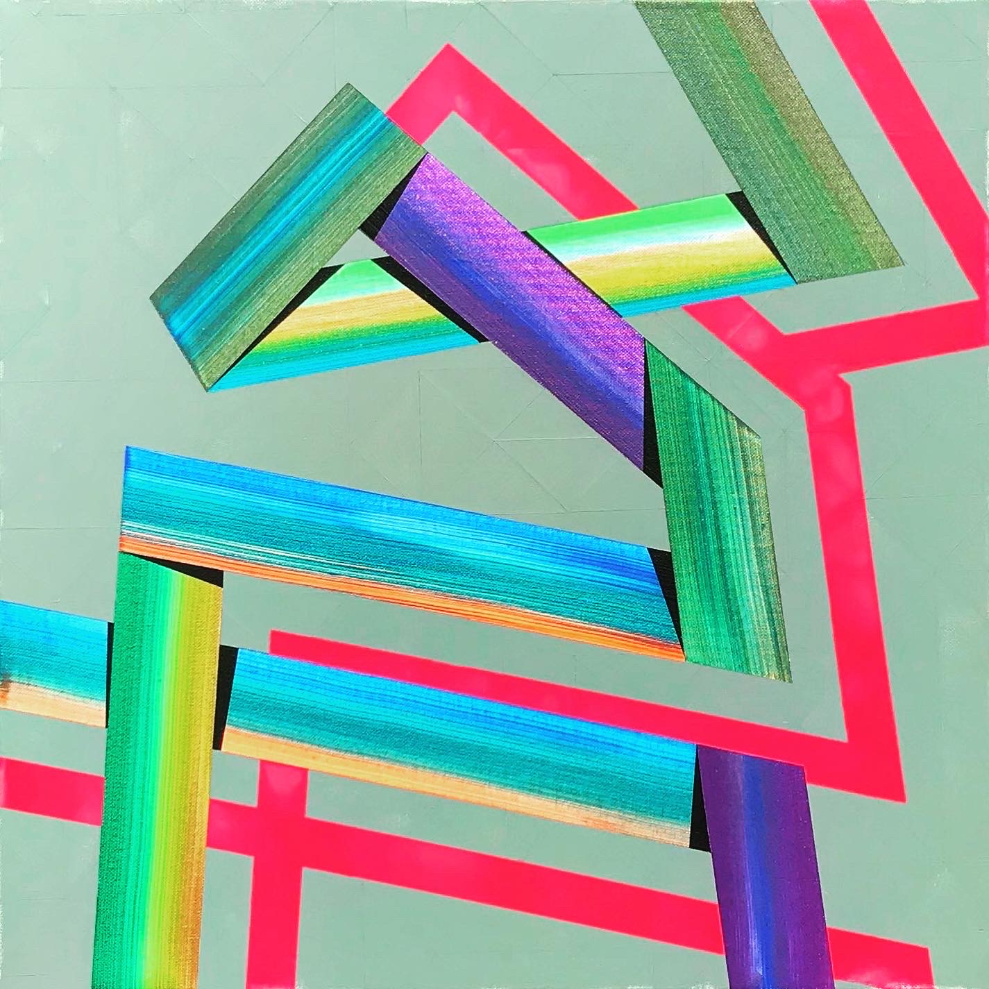 #287 Caged Trails II (Tapework II), created 2021